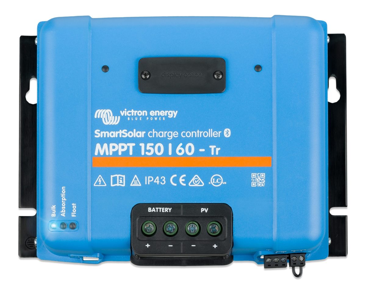 Victron SmartSolar MPPT 150/60-Tr 1 Victron SmartSolar MPPT 150/60‑Tr soveltuu suuriin järjestelmiin ja mahdollistaa jopa 60 A latausvirran tehokkaaseen akuston lataukseen. Victron SmartSolar MPPT 150/60-Tr Victron SmartSolar MPPT 150/60-Tr